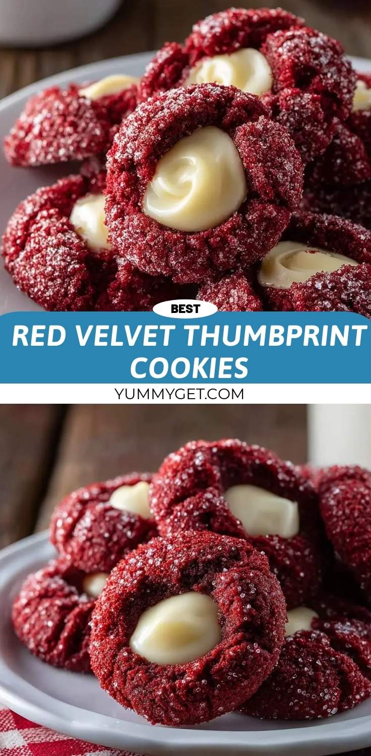 red velvet thumbprint cookies pinterest