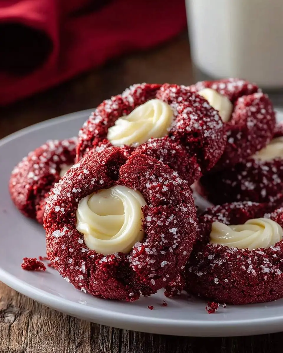 red velvet thumbprint cookies recipe
