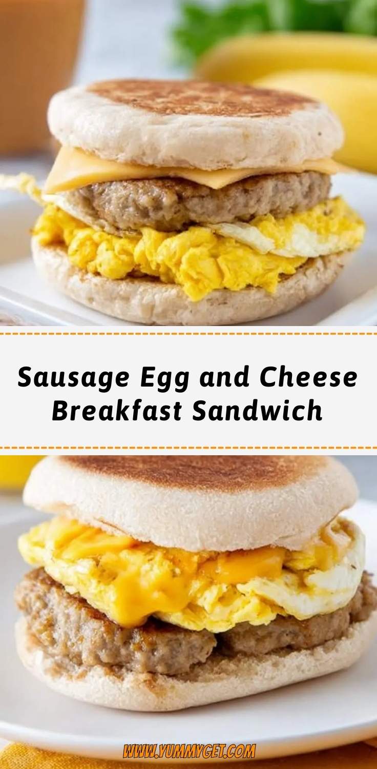 sausage egg and cheese breakfast sandwich pinterest