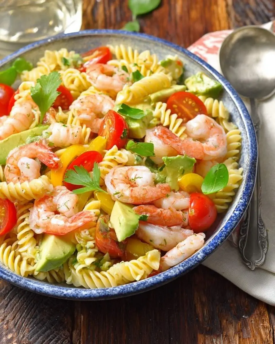 shrimp and avocado pasta salad recipe