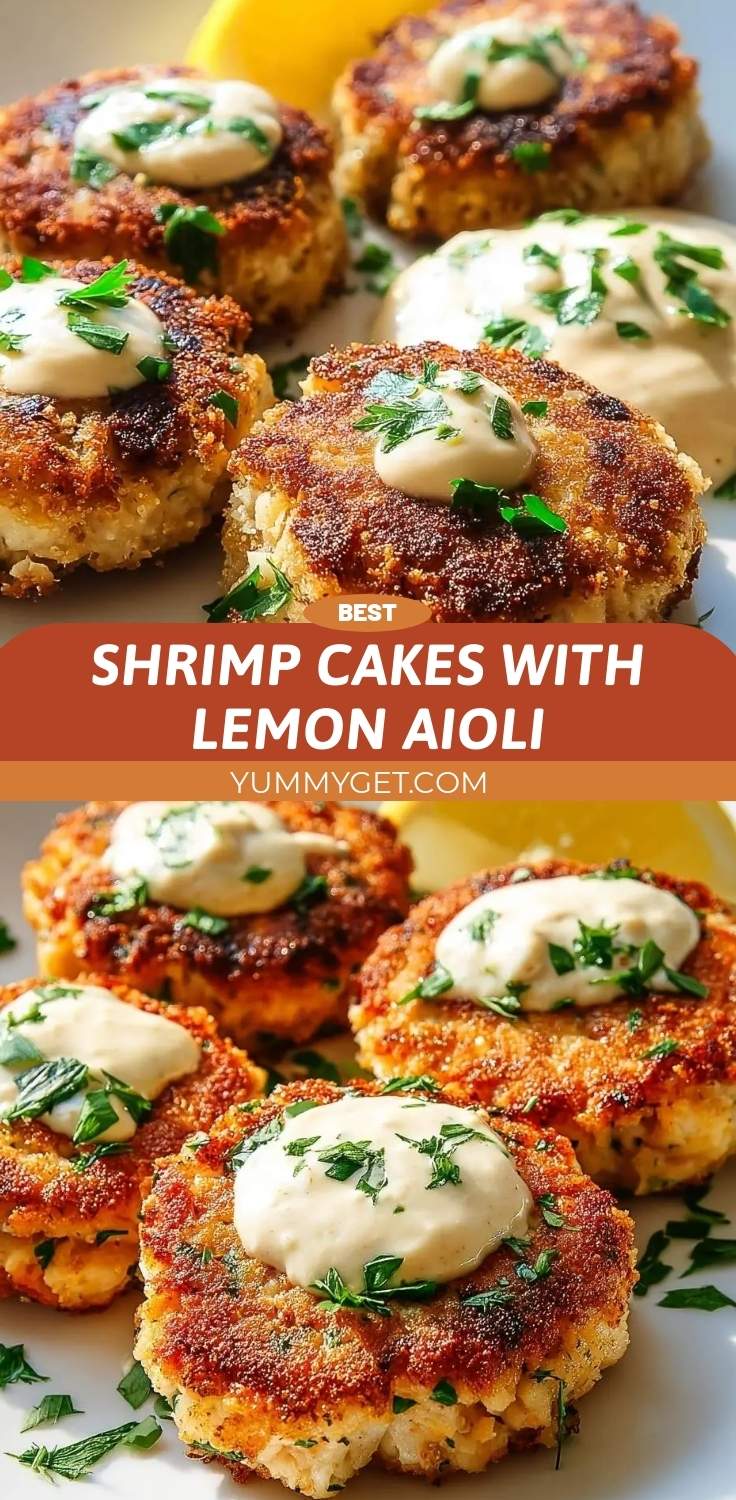 shrimp cakes with lemon aioli pinterest