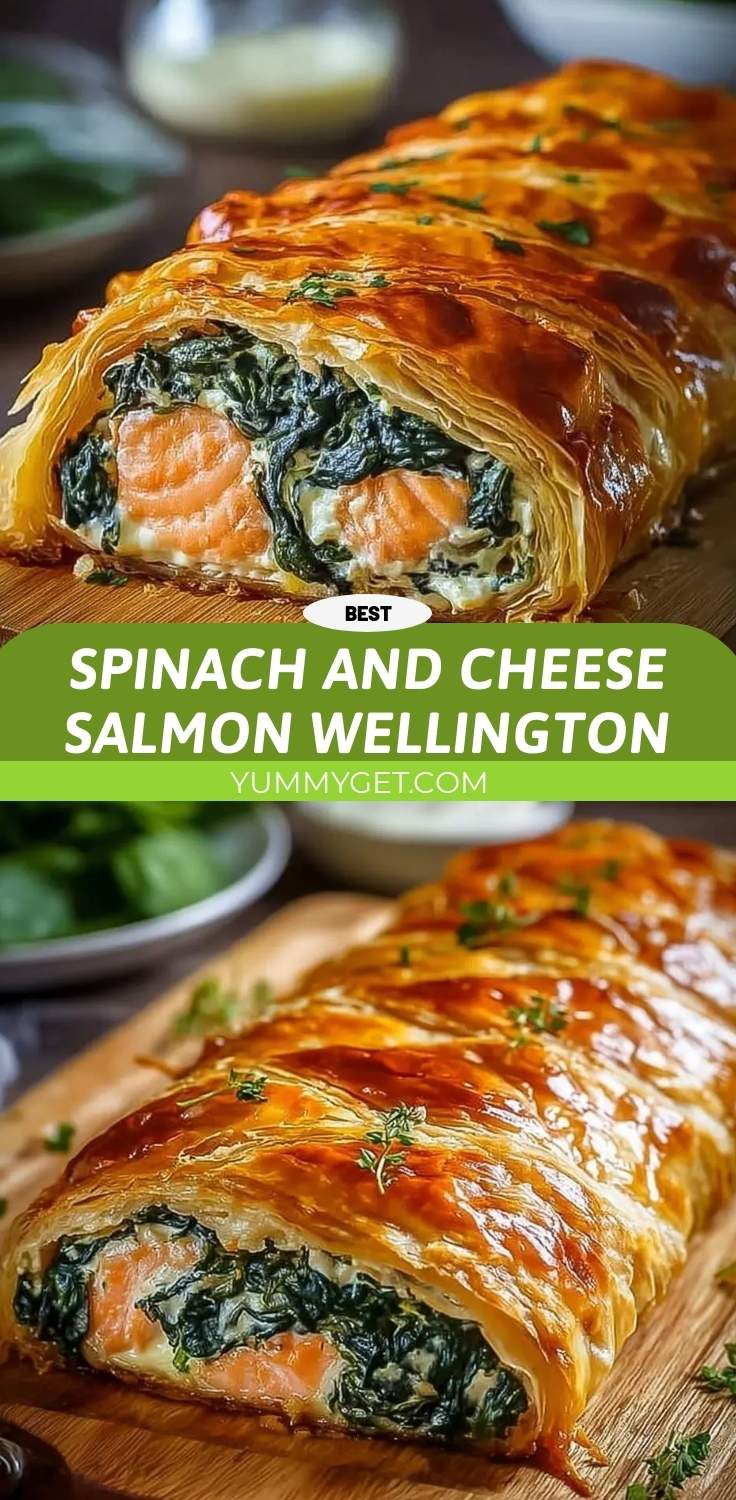 spinach and cheese salmon wellington pinterest
