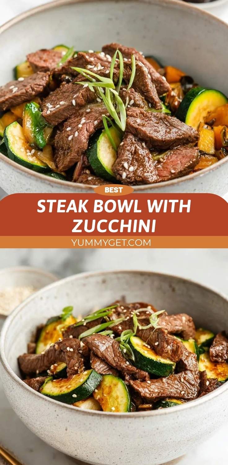 steak bowl with zucchini pinterest