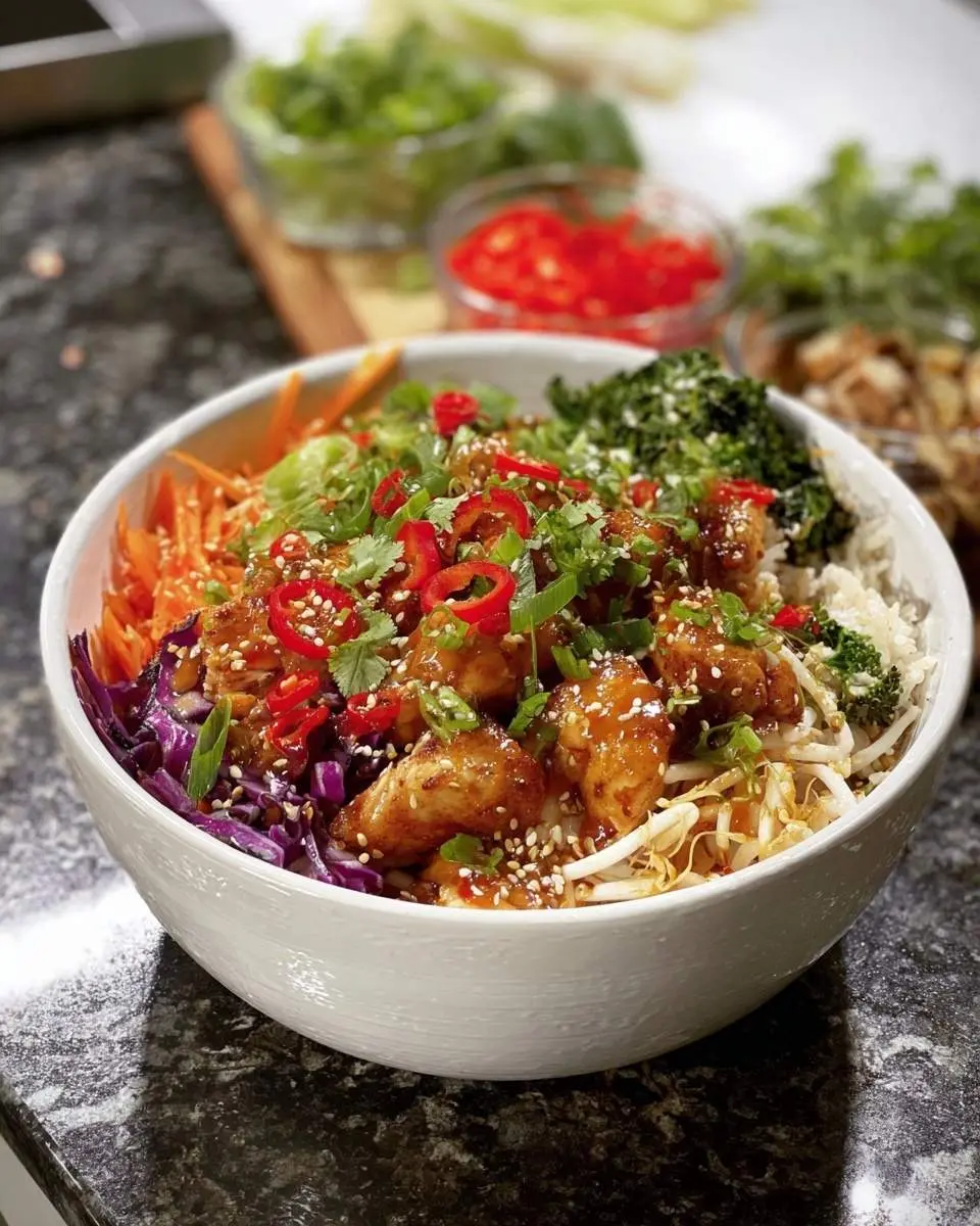 sweet chili chicken bowl recipe