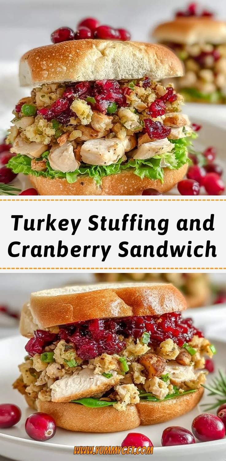 turkey stuffing and cranberry sandwich pinterest