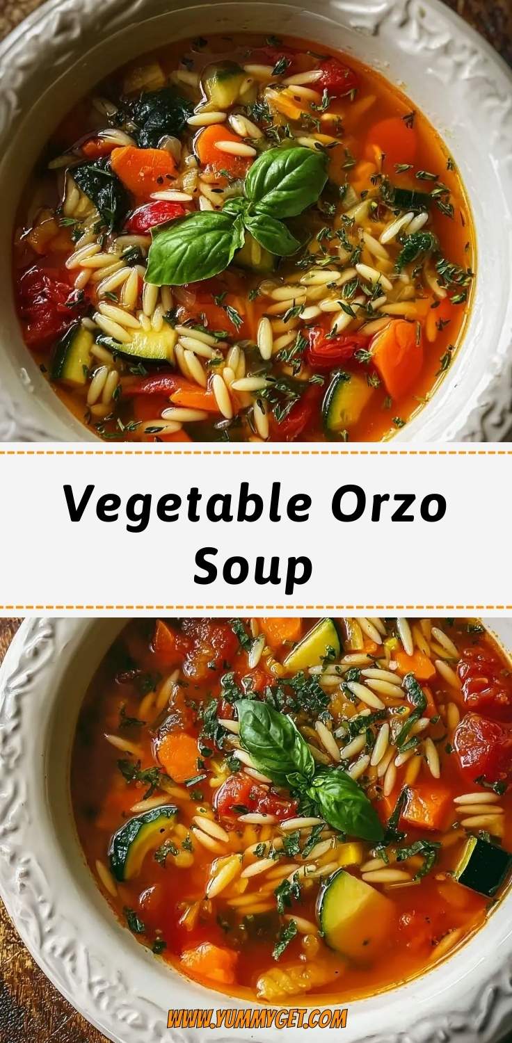vegetable orzo soup pinterest