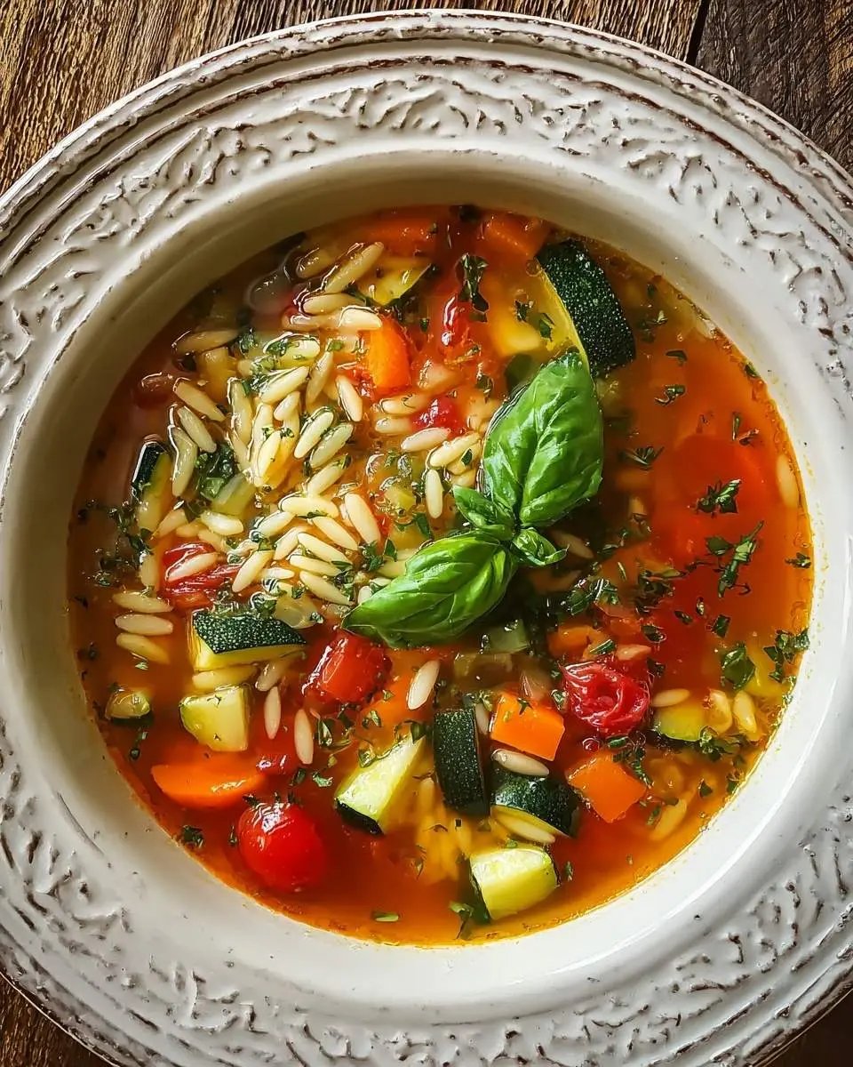 vegetable orzo soup recipe