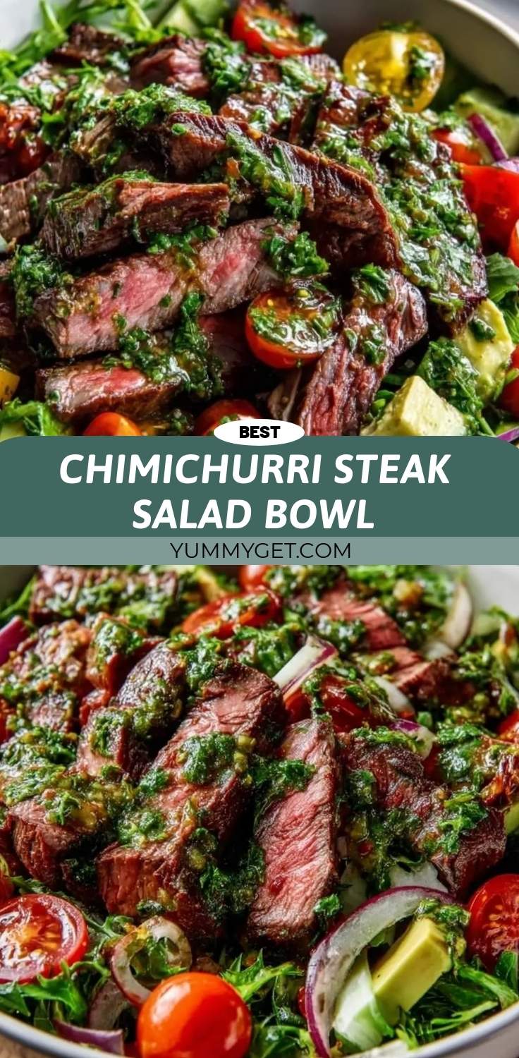 chimichurri steak salad bowl pinterest