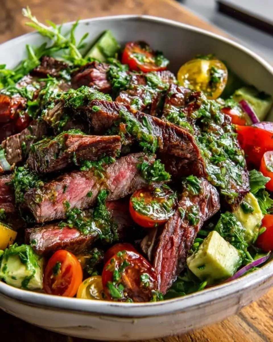 chimichurri steak salad bowl recipe 1