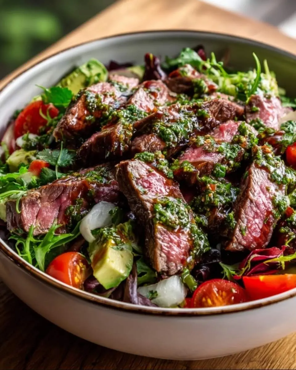 chimichurri steak salad bowl recipe