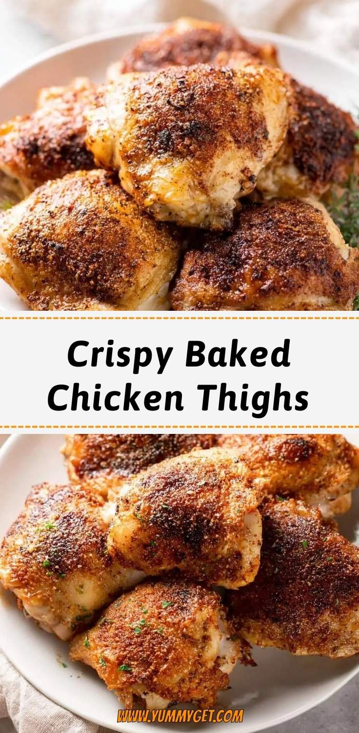 crispy baked chicken thighs pinterest