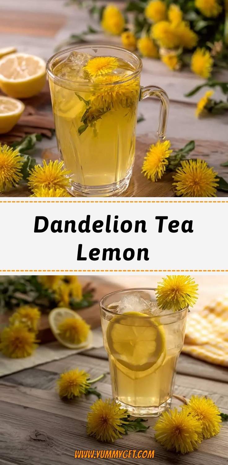 dandelion tea lemon pinterest
