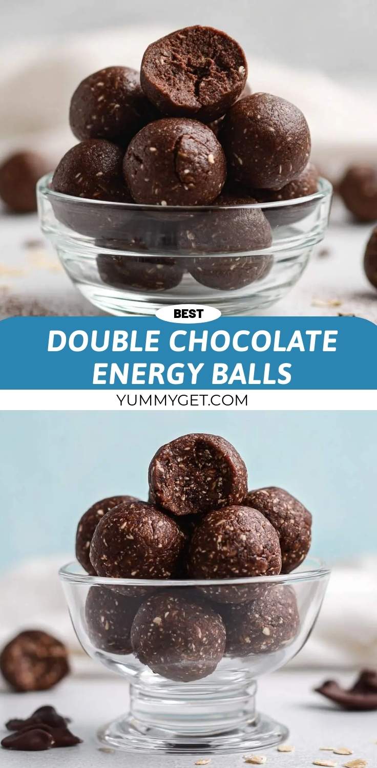 double chocolate energy balls pinterest