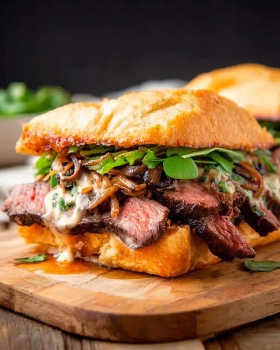 garlic butter ribeye steak sandwich recipe 1