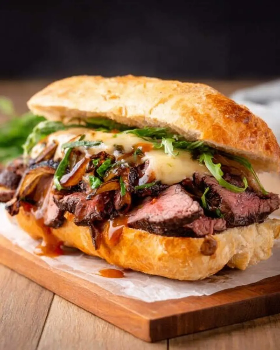 garlic butter ribeye steak sandwich recipe