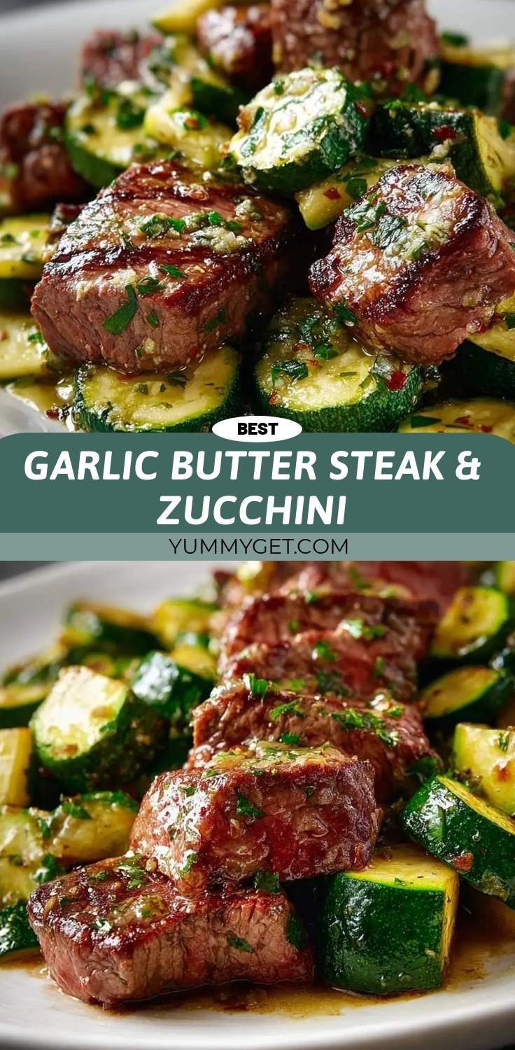 garlic butter steak zucchini pinterest