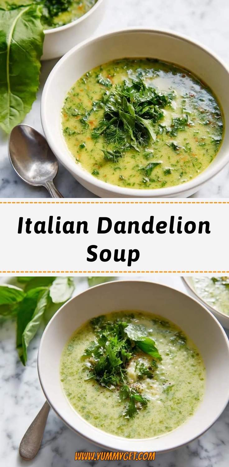 italian dandelion soup pinterest