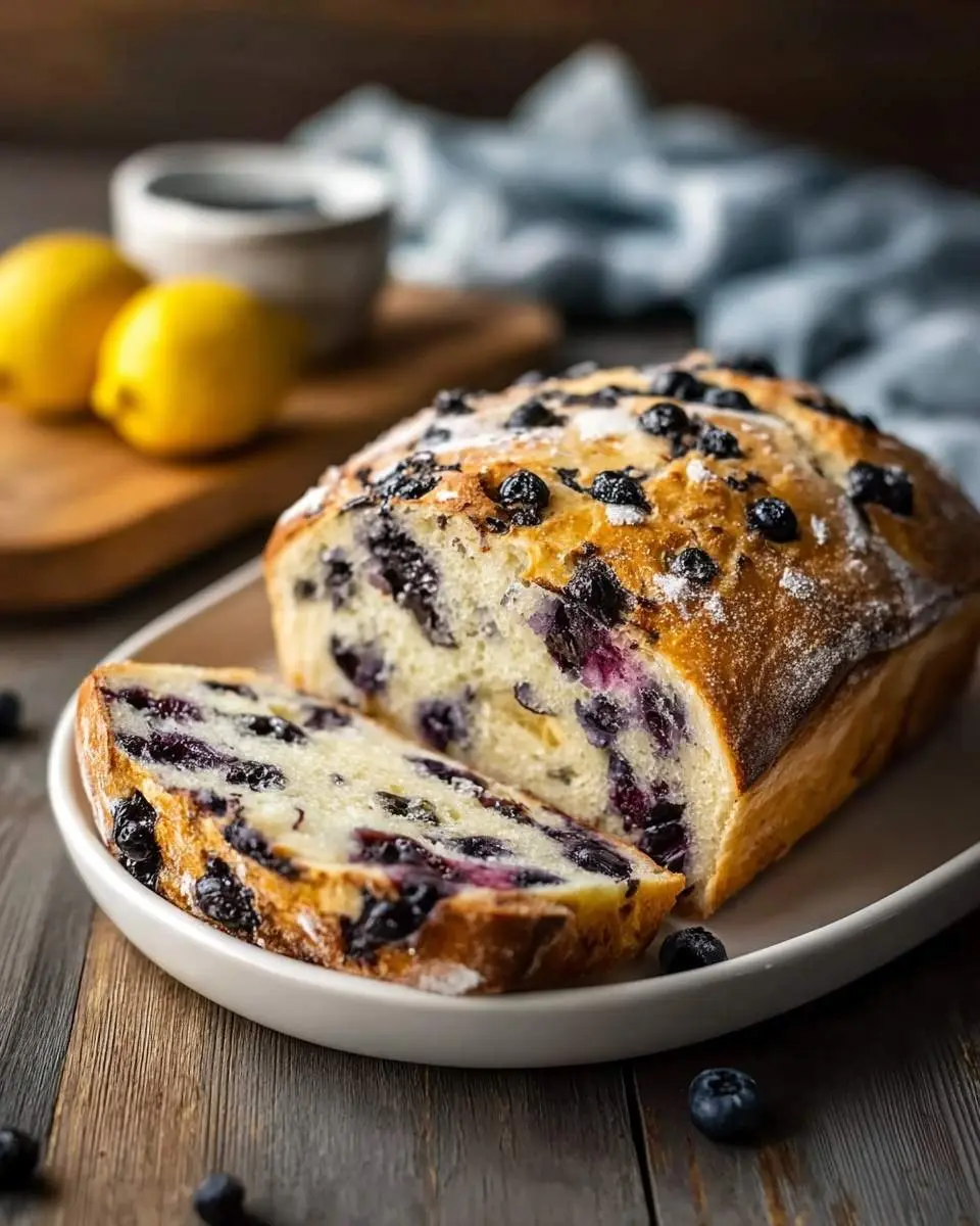 lemon blueberry sourdough bread recipe