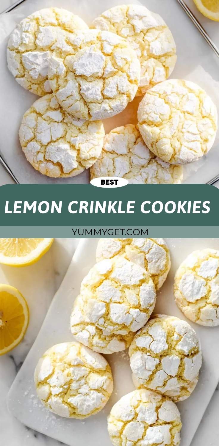 lemon crinkle cookies pinterest