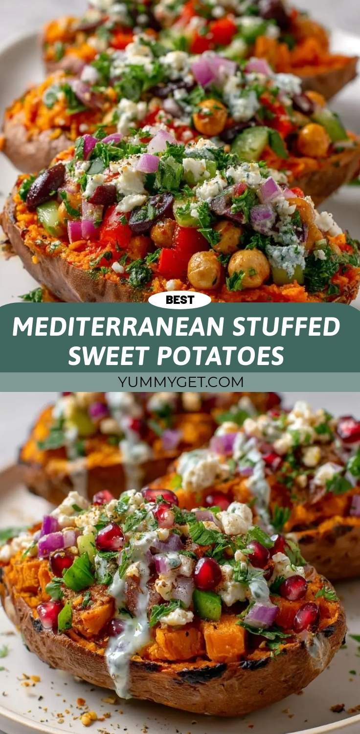 mediterranean stuffed sweet potatoes pinterest