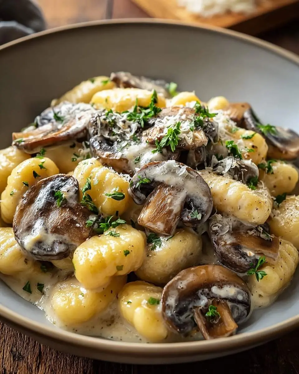 mushroom gnocchi with parmesan cream sauce recipe 1
