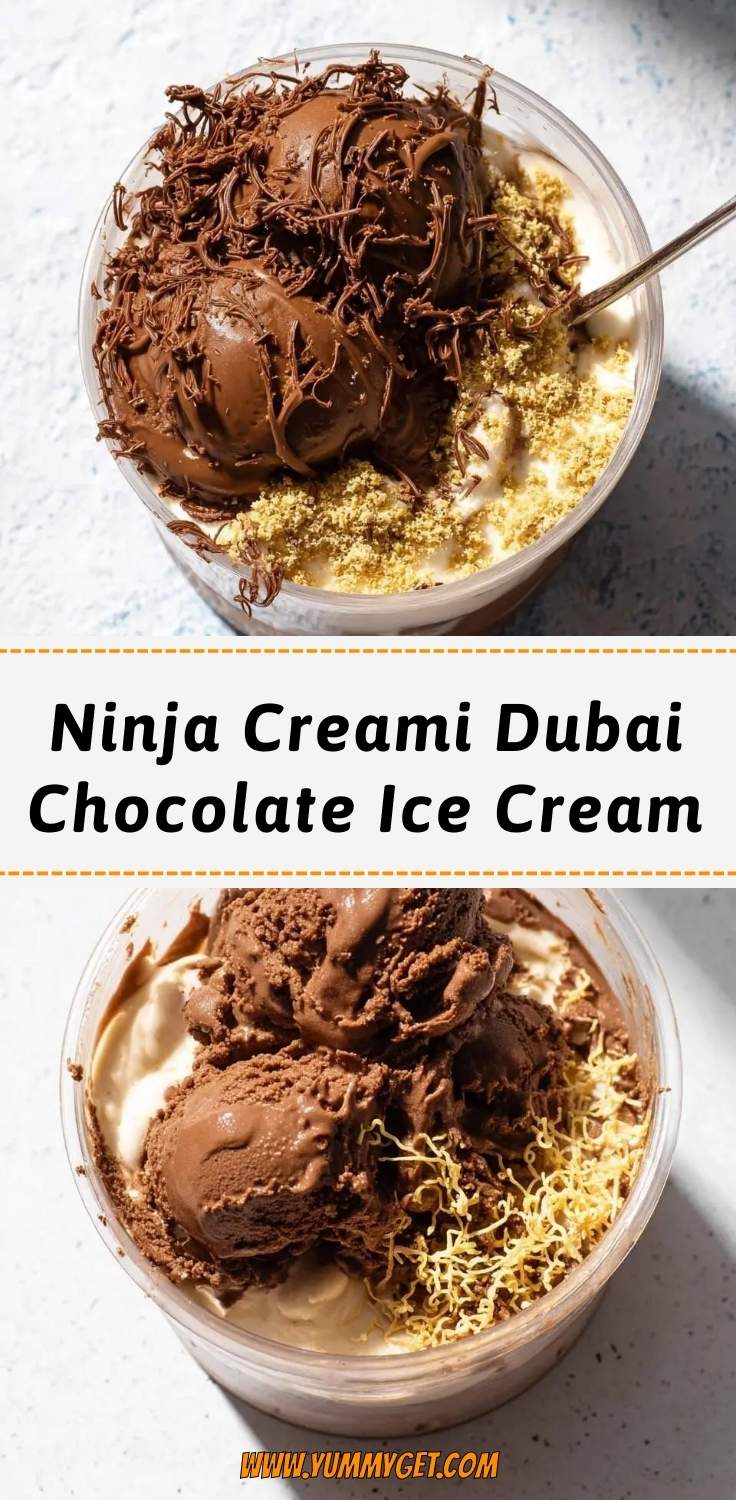 ninja creami dubai chocolate ice cream pinterest