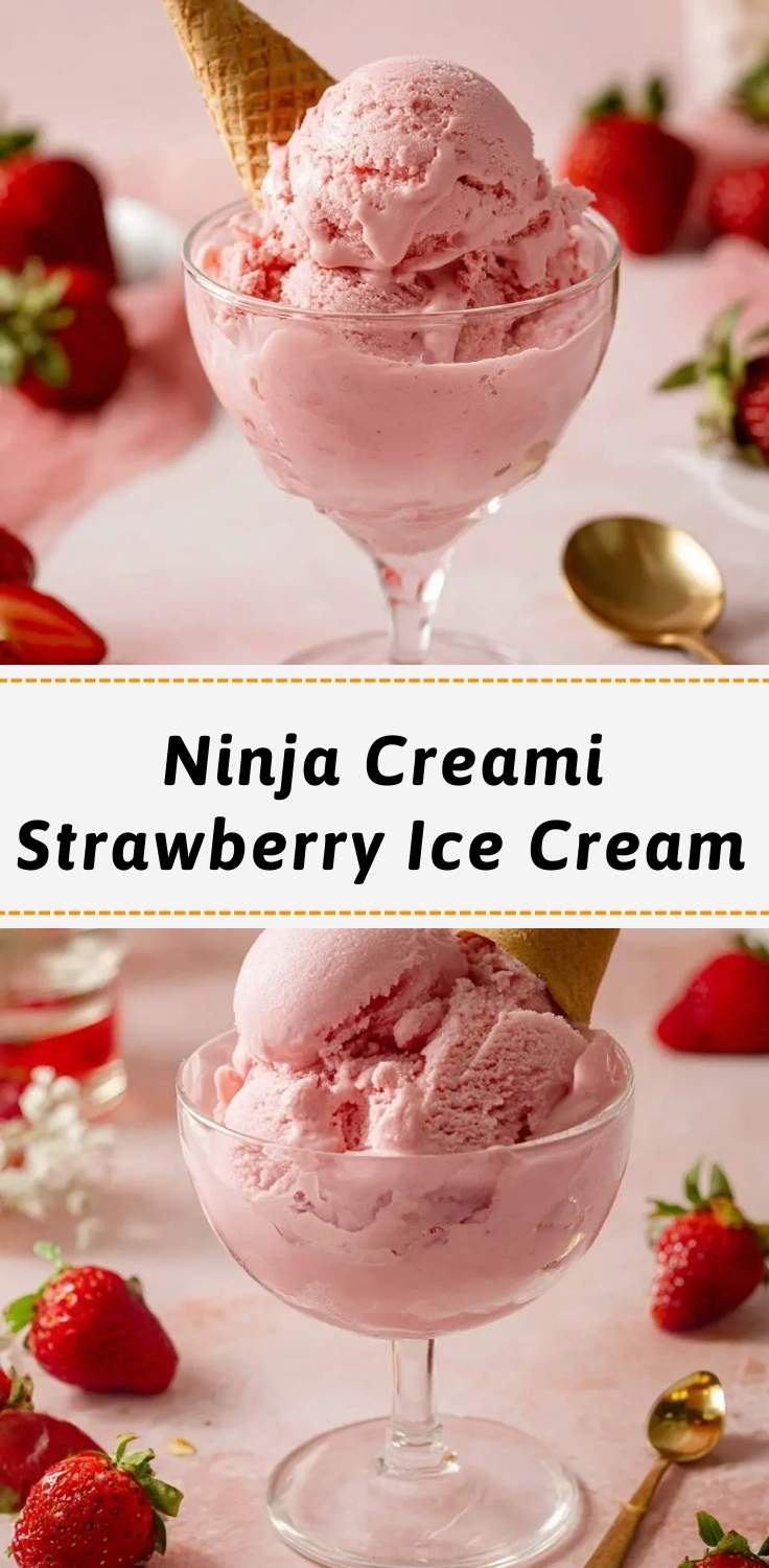 ninja creami strawberry ice cream pinterest