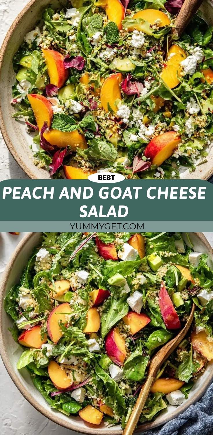 peach and goat cheese salad pinterest