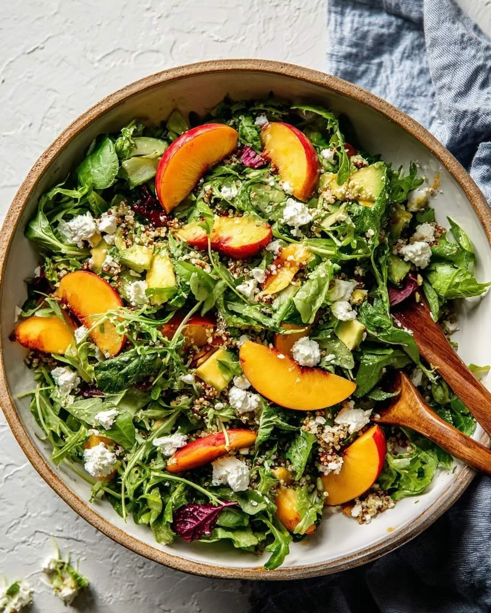 peach and goat cheese salad recipe