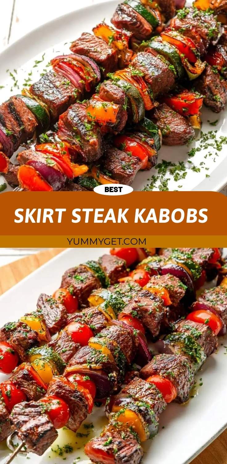 skirt steak kabobs pinterest