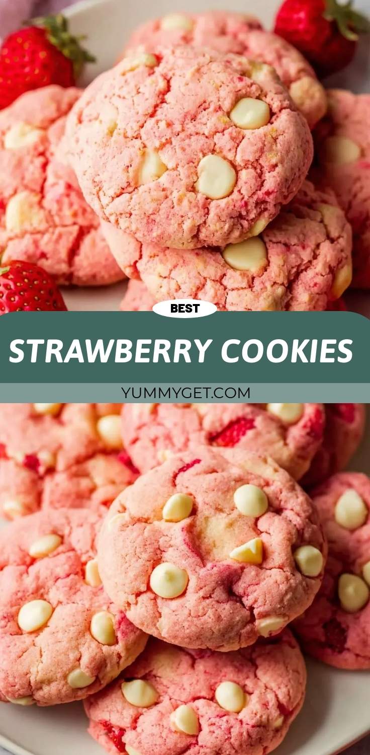 strawberry cookies pinterest