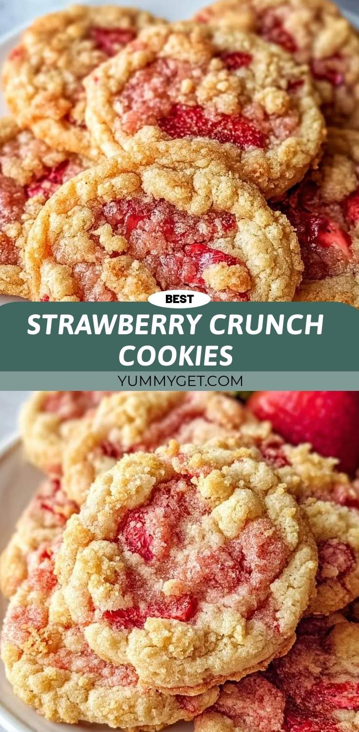 strawberry crunch cookies pinterest