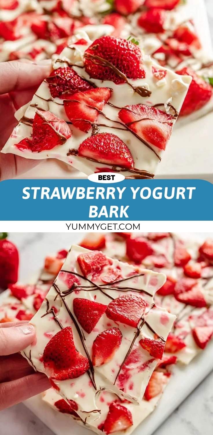 strawberry yogurt bark pinterest