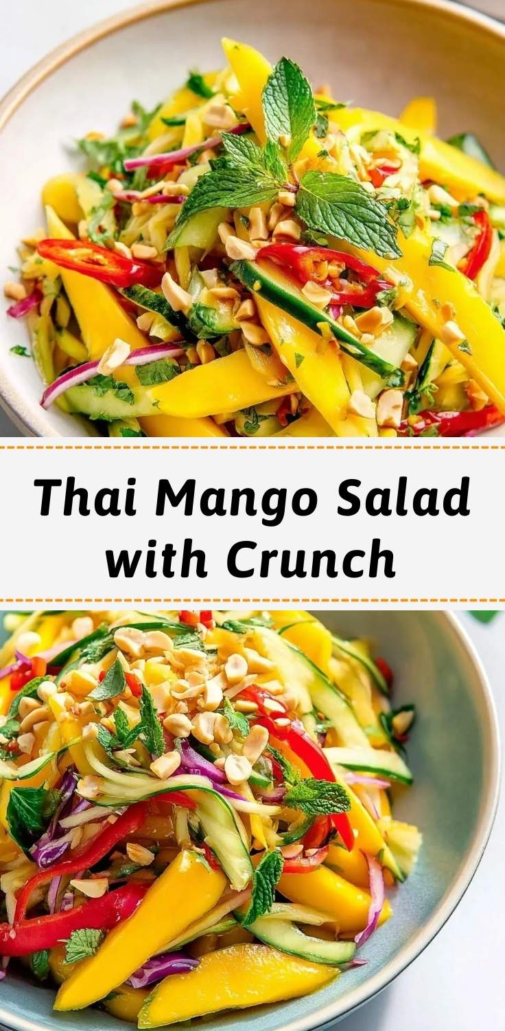thai mango salad with crunch pinterest