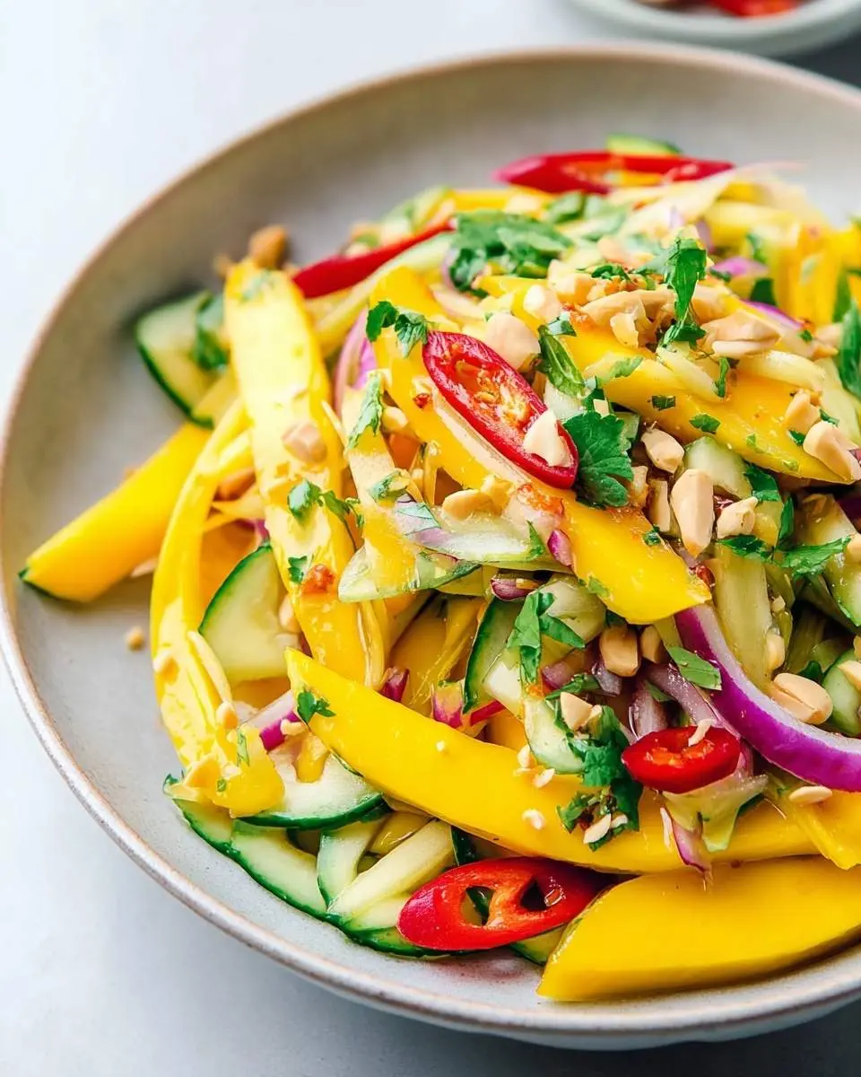 thai mango salad with crunch recipe