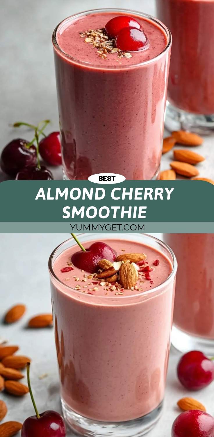 almond cherry smoothie 3 almond cherry smoothie pinterest