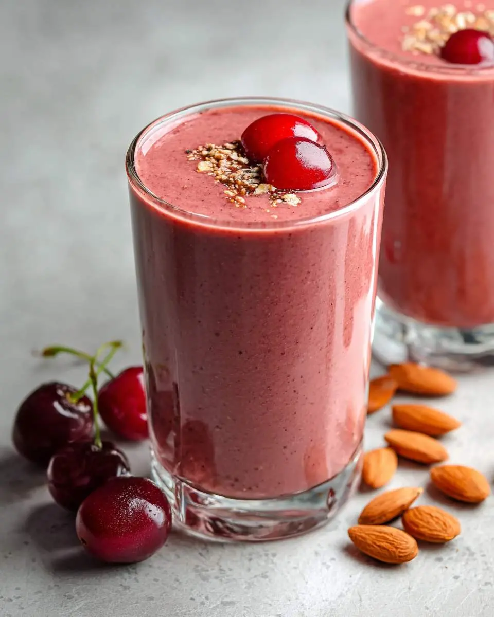 almond cherry smoothie 2 almond cherry smoothie recipe 1
