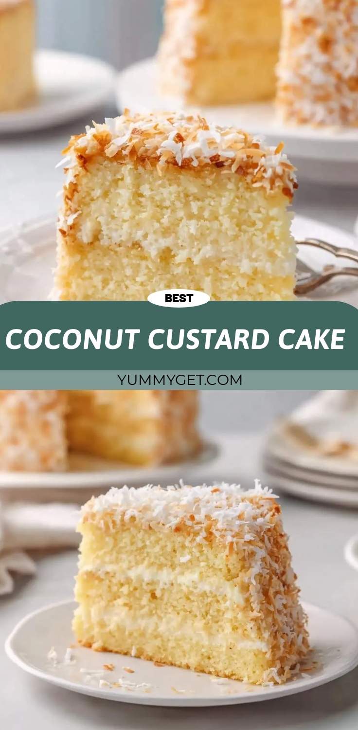 coconut custard cake pinterest