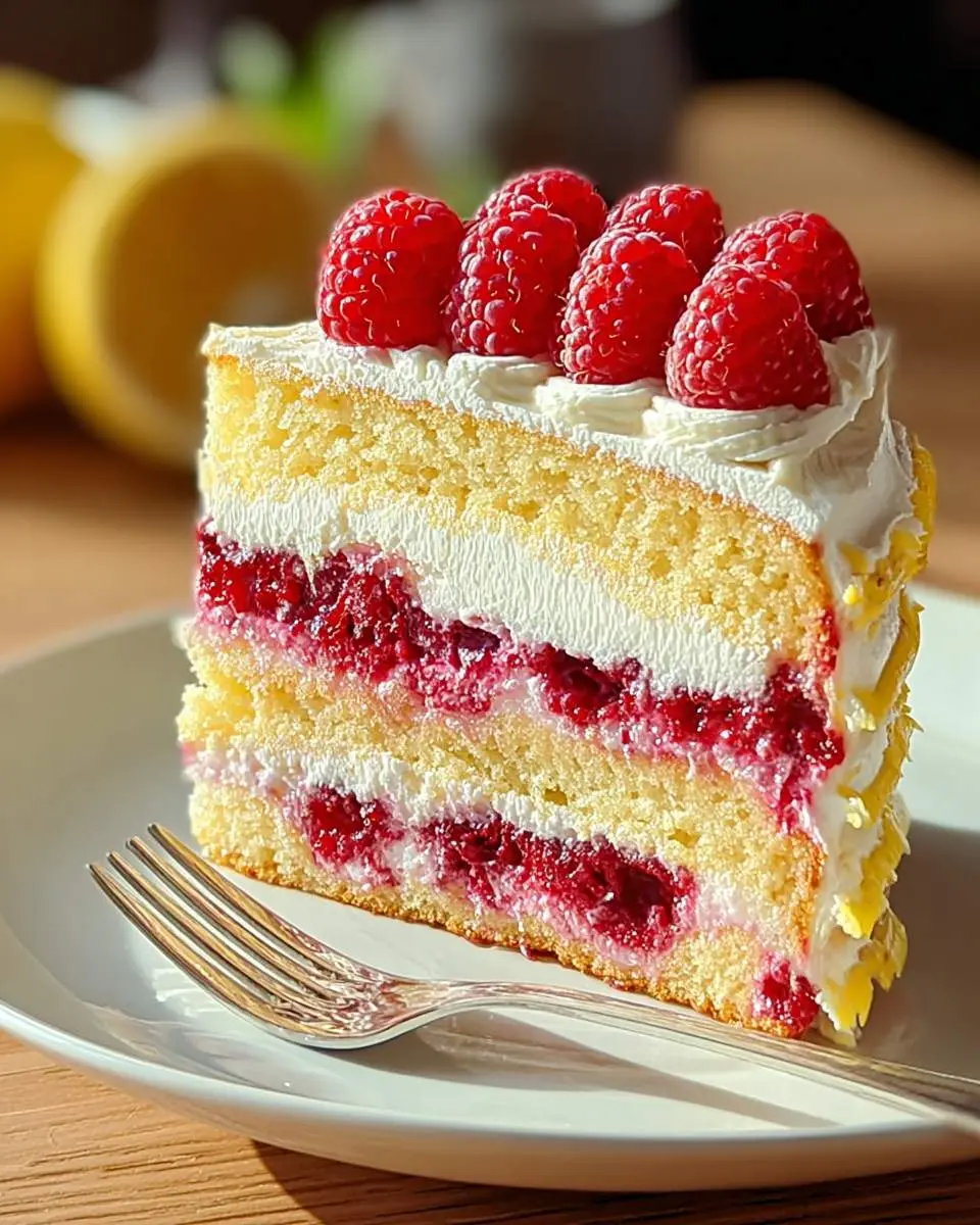 Lemon Raspberry Layer Cake 2 lemon raspberry layer cake recipe 1