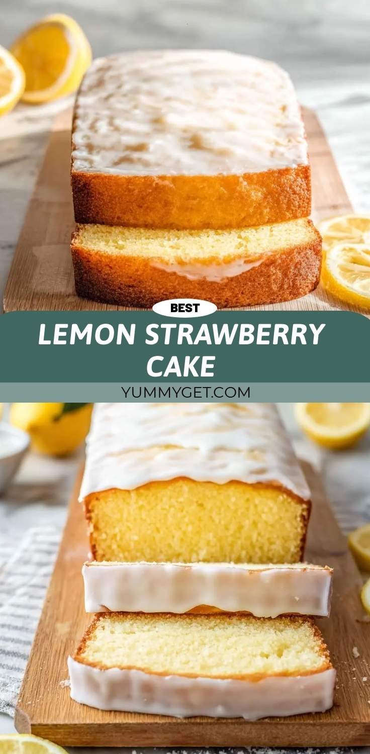 Lemon Strawberry Cake 3 lemon strawberry cake pinterest
