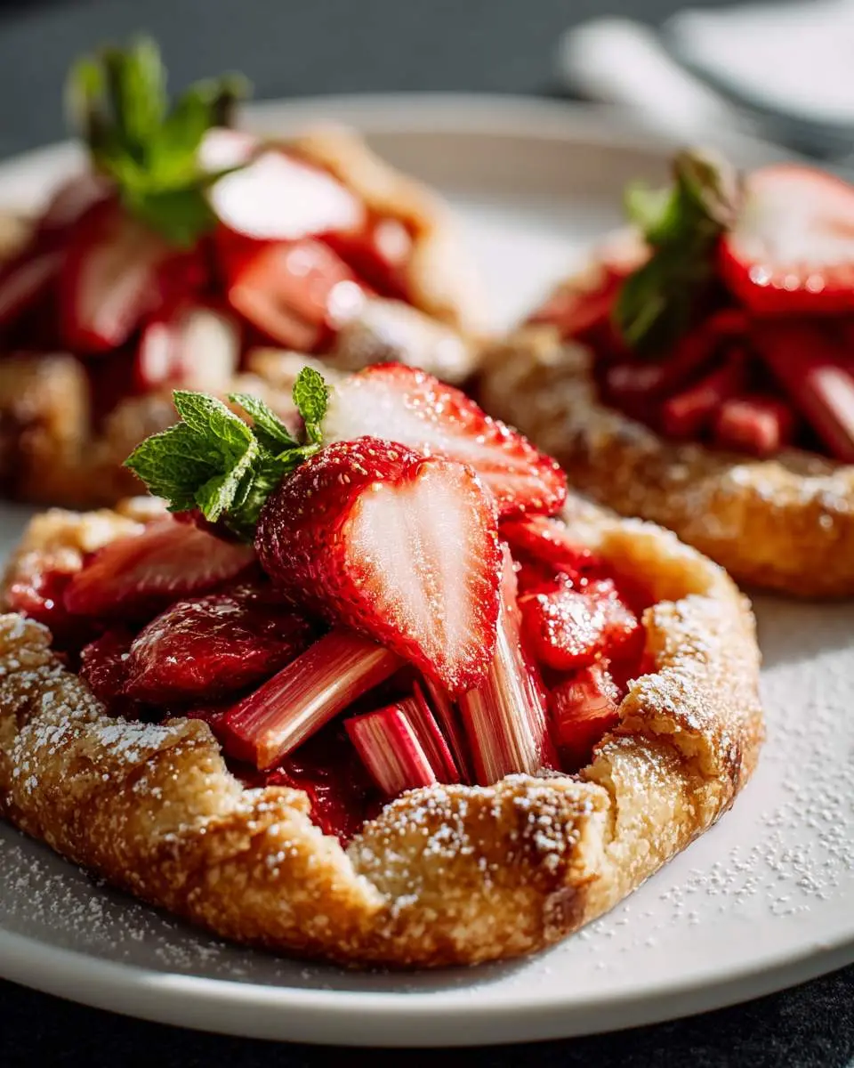 mini strawberry rhubarb galettes recipe