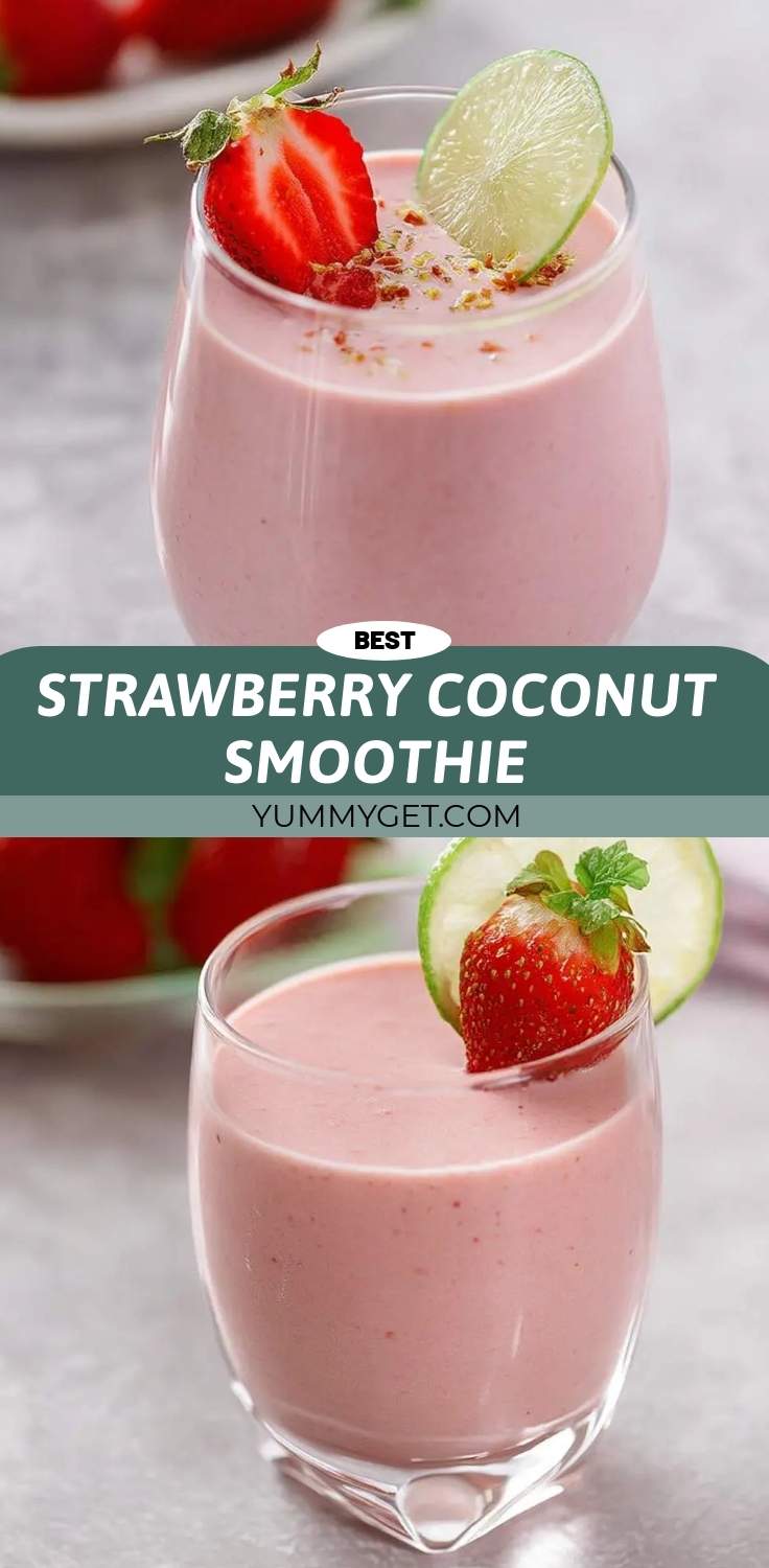 strawberry coconut smoothie pinterest