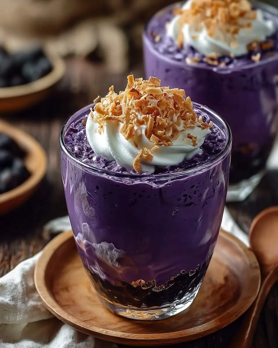 ube champorado recipe