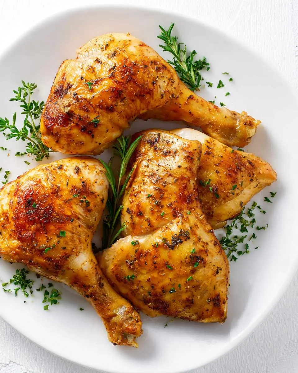 Baked Chicken Leg Quarters 2 step by step preparation of the recipe