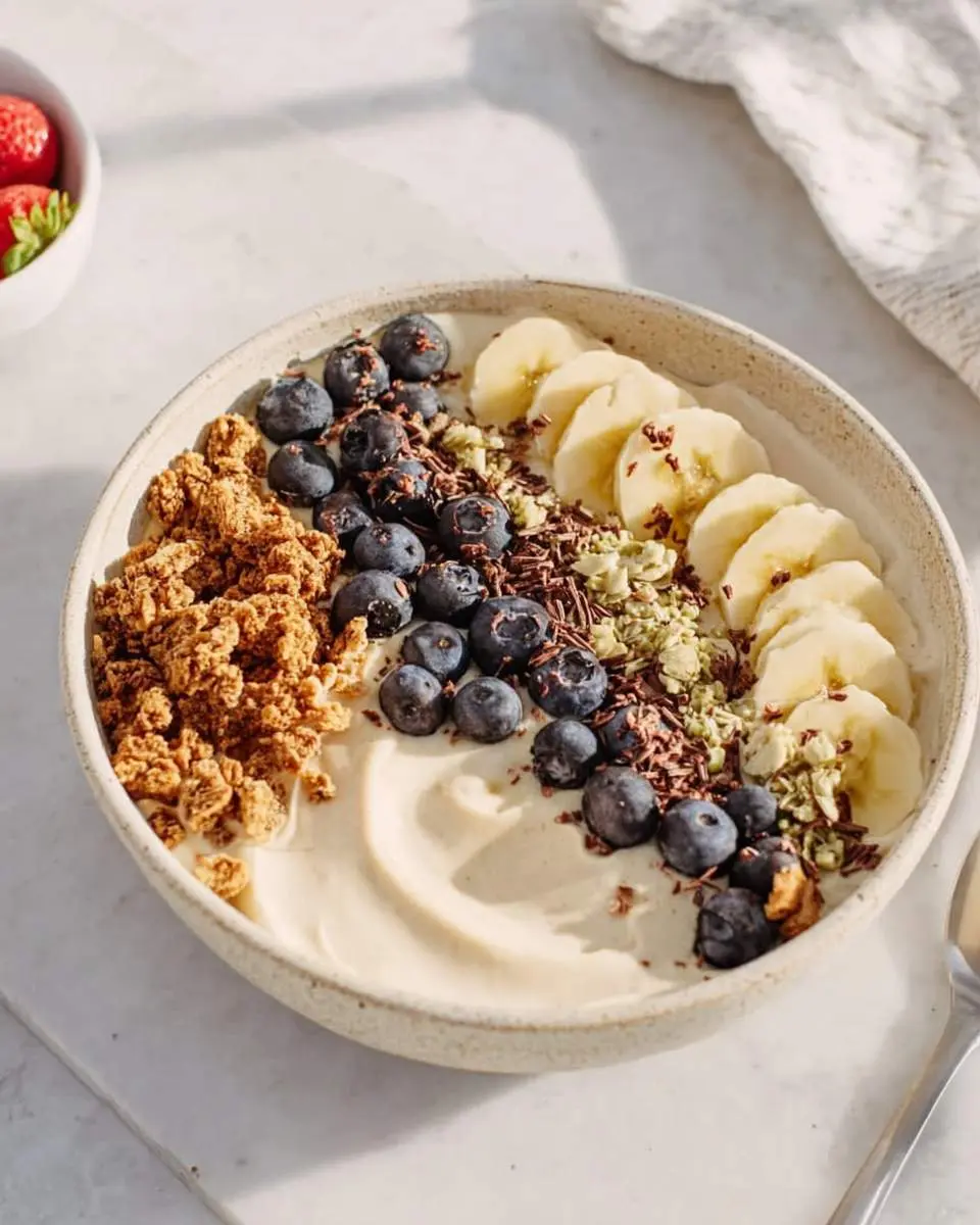 Banana Smoothies Recipes Bowl 2 step by step preparation of the recipe