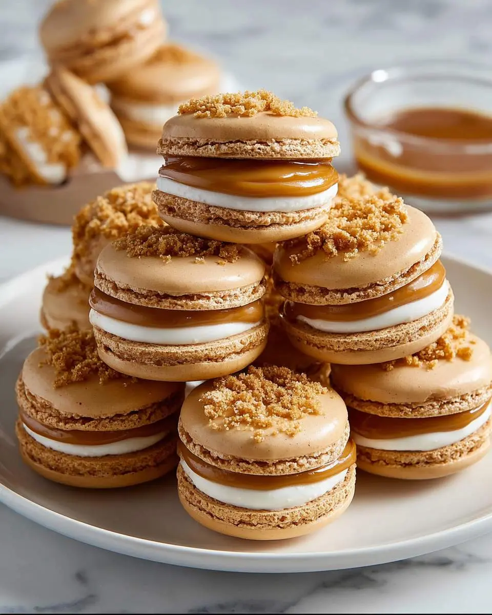 Biscoff Cookie Butter Macarons 2 step by step preparation of the recipe