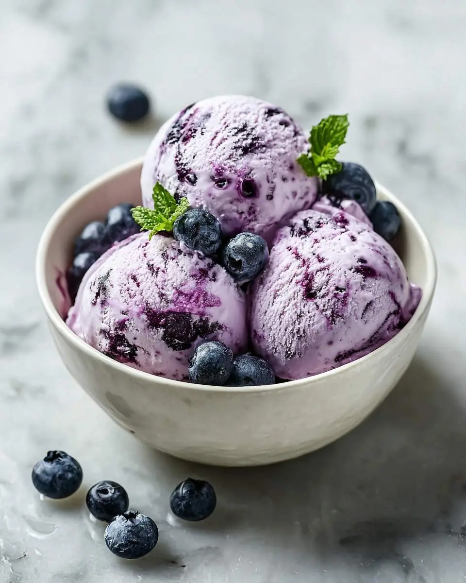 Blueberry Ice Cream with Cottage Cheese 2 step by step preparation of the recipe