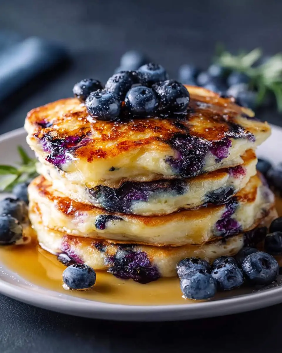 blueberry pancakes 2 step by step preparation of the recipe