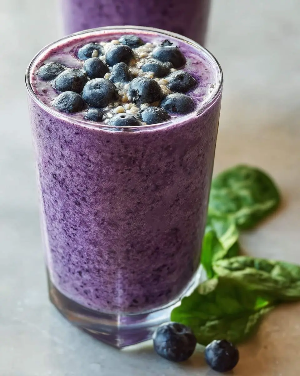 Blueberry Spinach Protein Smoothie 1 Blueberry Spinach Protein Smoothie ingredients and preparation