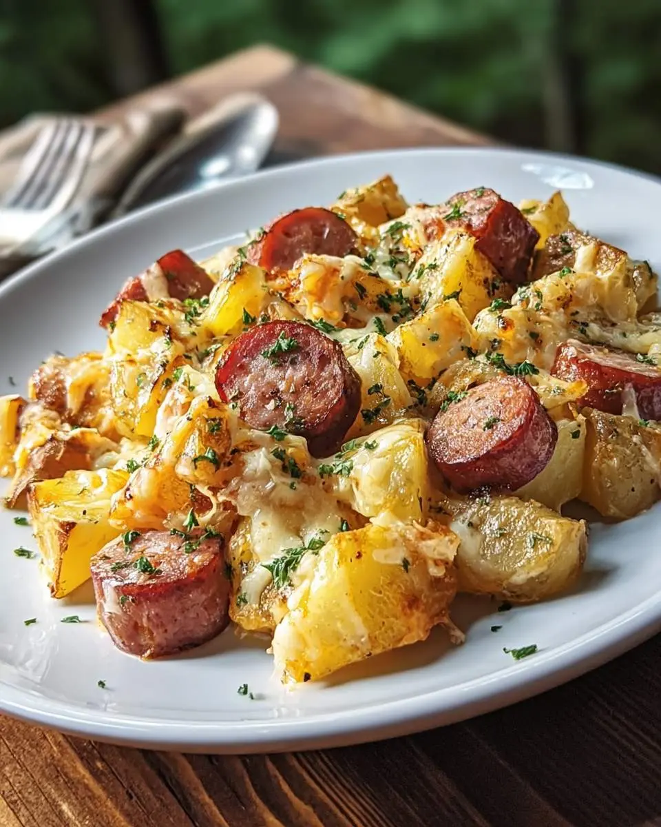 Cheesy Ranch Potatoes and Smoked Sausage 2 step by step preparation of the recipe